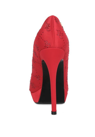 BALLARD Monogram Satin Stiletto Pumps - 1985 the VAULT Boutique