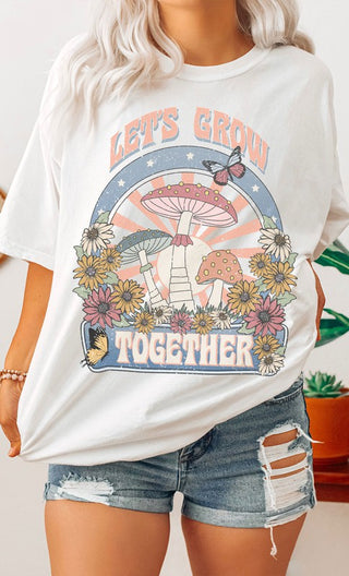 Retro Lets Grow Together Oversized Graphic Tee - 1985 the VAULT Boutique