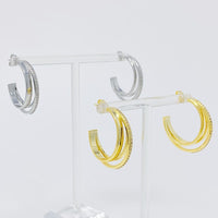 Irene Dimensional Hoop Earrings - 1985 the VAULT Boutique