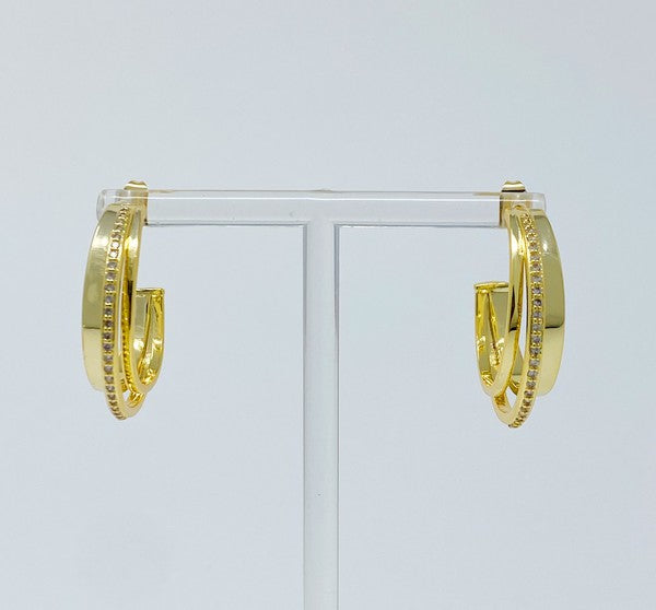 Irene Dimensional Hoop Earrings - 1985 the VAULT Boutique