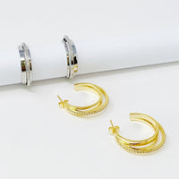 Irene Dimensional Hoop Earrings - 1985 the VAULT Boutique