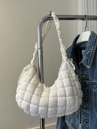 Bubble Texture Ruched Strap Quilted Shoulder Bag - 1985 the VAULT Boutique