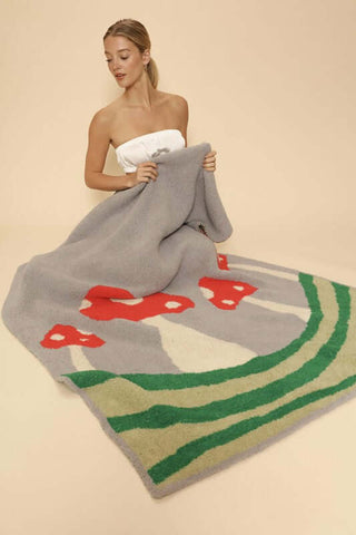 Cherry & Green Checkered Novelty Blanket - 1985 the VAULT Boutique