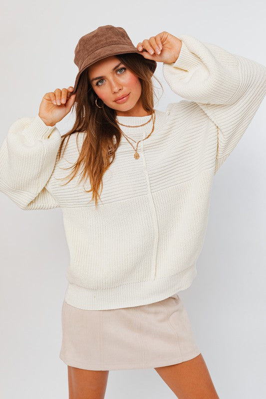 Ribbed Knitted Sweater - 1985 the VAULT Boutique