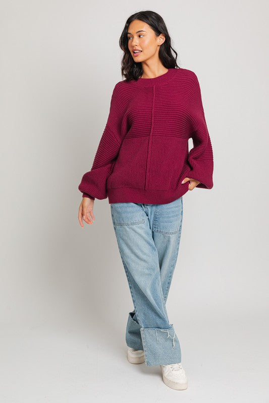 Ribbed Knitted Sweater - 1985 the VAULT Boutique