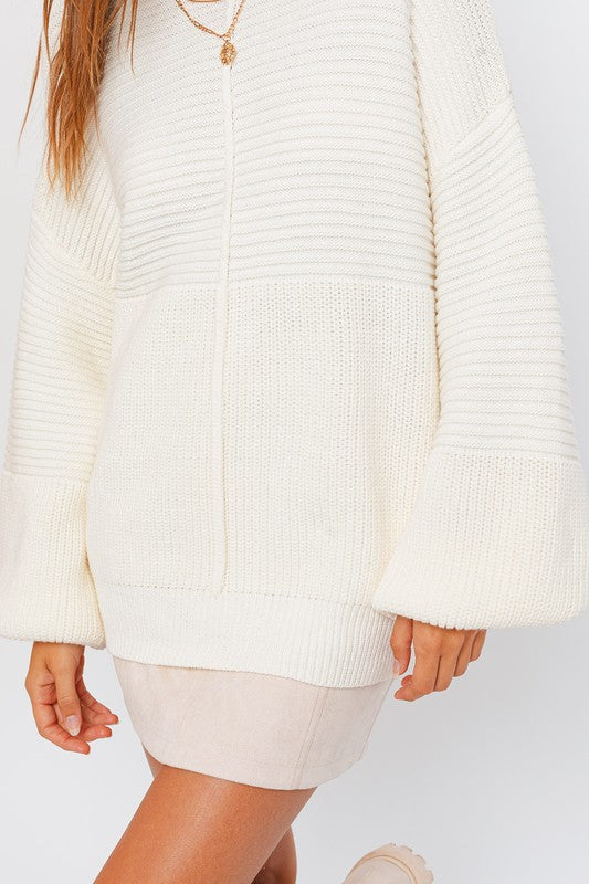 Ribbed Knitted Sweater - 1985 the VAULT Boutique