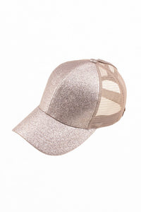 CC Brand Glitter Trucker Ponytail Cap - 1985 the VAULT Boutique