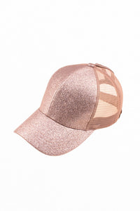 CC Brand Glitter Trucker Ponytail Cap - 1985 the VAULT Boutique