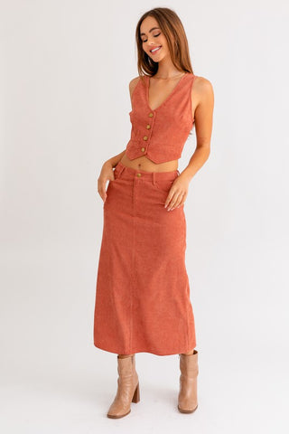 Cord Maxi Skirt - 1985 the VAULT Boutique