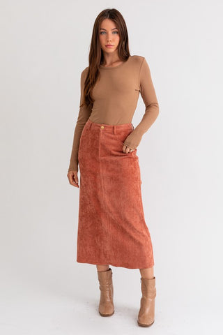 Cord Maxi Skirt - 1985 the VAULT Boutique