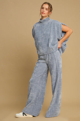 Umgee Elastic Waist Wide Leg Pants - 1985 the VAULT Boutique