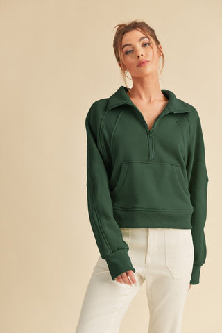 Dove Funnel Neck Half Zip - 1985 the VAULT Boutique