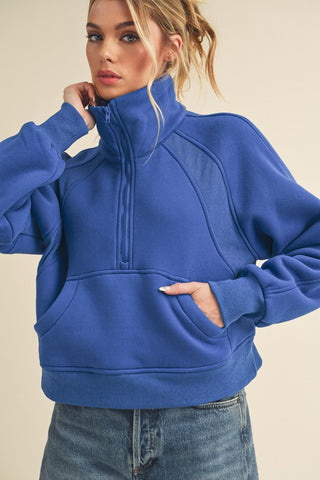 Dove Funnel Neck Half Zip - 1985 the VAULT Boutique