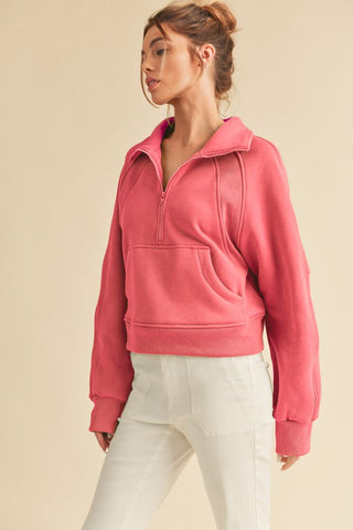 Dove Funnel Neck Half Zip - 1985 the VAULT Boutique