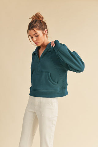 Dove Funnel Neck Half Zip - 1985 the VAULT Boutique