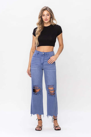 90"s Vintage Crop Flare Jeans