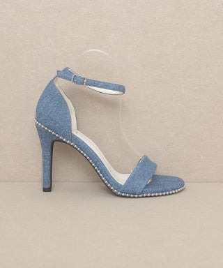 OASIS SOCIETY Dublin Metal Stud Open Toe Heels - 1985 the VAULT Boutique