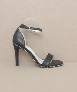 OASIS SOCIETY Dublin Metal Stud Open Toe Heels - 1985 the VAULT Boutique