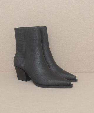 OASIS SOCIETY Miley - Alligator Print Booties - 1985 the VAULT Boutique