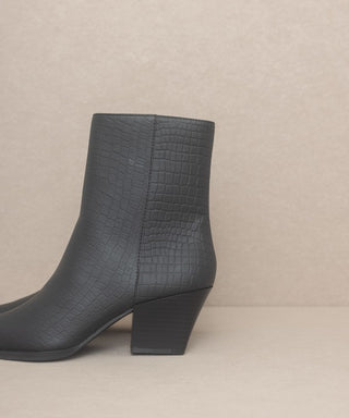 OASIS SOCIETY Miley - Alligator Print Booties - 1985 the VAULT Boutique