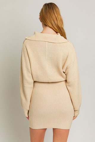 Zipper Sweater Dress - 1985 the VAULT Boutique