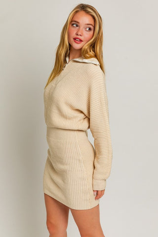 Zipper Sweater Dress - 1985 the VAULT Boutique