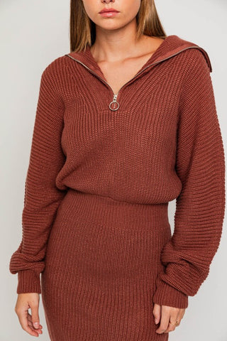 Zipper Sweater Dress - 1985 the VAULT Boutique