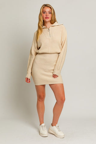 Zipper Sweater Dress - 1985 the VAULT Boutique