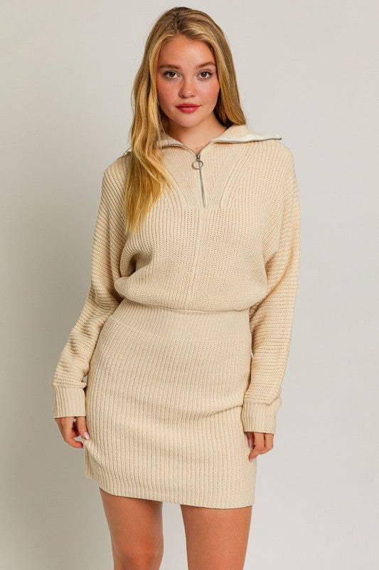 Zipper Sweater Dress - 1985 the VAULT Boutique