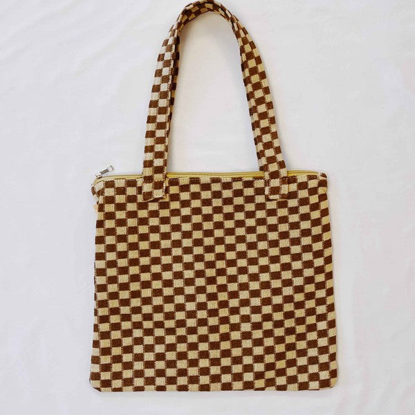 Check Yourself Zipped Tote Bag - 1985 the VAULT Boutique