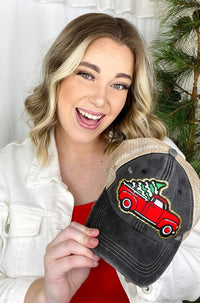 Chenille Christmas Vintage Truck Hat