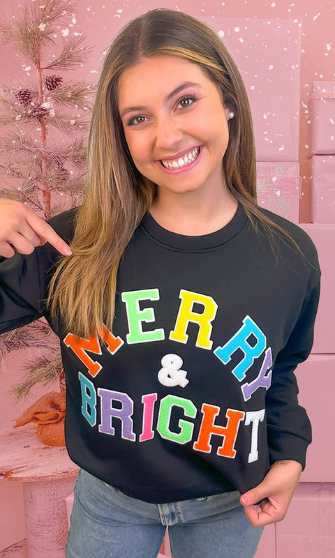 Soft Ideal Chenille Merry and Bright Sweatshirt