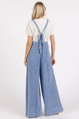 Mittoshop Textured Wide Leg Overalls - 1985 the VAULT Boutique