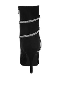 Roda Rhinestone Wrap-Around Stiletto Boots - 1985 the VAULT Boutique