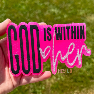 God Is Within Her Hanging Car Freshie - Pre Order (Ship Date Jan 31st) - 1985 the VAULT Boutique