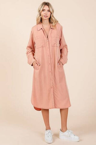 Mittoshop Button Down Long Sleeve Shirt Dress - 1985 the VAULT Boutique