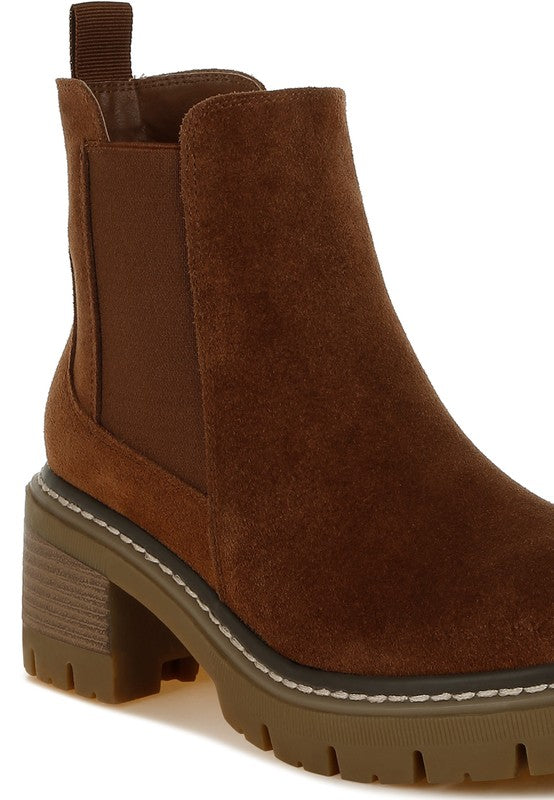 Vostok Suede Chunky Chelsea Boots - 1985 the VAULT Boutique