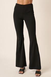 Mittoshop Crepe Knit Elastic Waist Flare Leg Pants - 1985 the VAULT Boutique