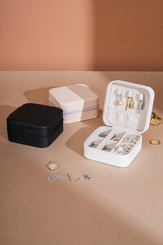 PU Leather Square Jewelry Box - 1985 the VAULT Boutique