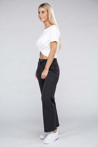 Lounge Wide Pants with Drawstrings - 1985 the VAULT Boutique