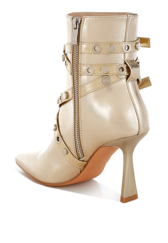 Jaunts Eyelets & Studs Harness Heel Boots - 1985 the VAULT Boutique