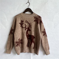 Reindeer and Snowflake Pattern Sweater - 1985 the VAULT Boutique