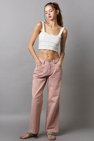 POL Embellishments Gradient Wide Leg Pants - 1985 the VAULT Boutique