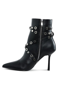 Jaunts Eyelets & Studs Harness Heel Boots - 1985 the VAULT Boutique