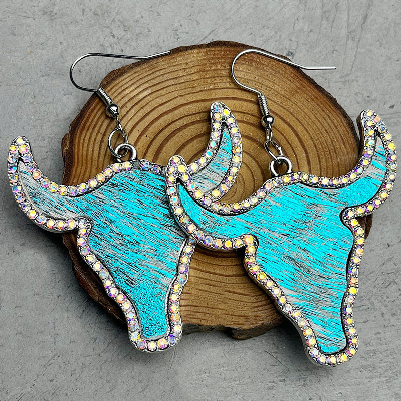 Rhinestone Bull Earrings - 1985 the VAULT Boutique