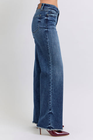 Judy Blue Full Size Raw Hem Mid Rise Jeans - 1985 the VAULT Boutique