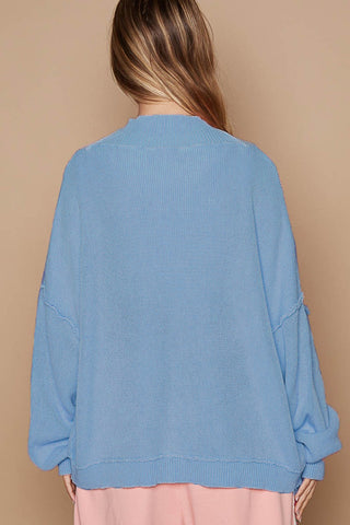 POL Open Front Washed Knit Cardigan with Pockets - 1985 the VAULT Boutique