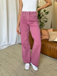 RFM Full Size High Rise Garment Dye Wide Leg  Jeans - 1985 THE VAULT