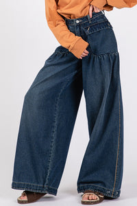 SAGE + FIG Mid-Rise Cargo Jeans with Pockets - 1985 the VAULT Boutique