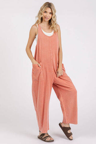 Mittoshop Scoop Neck Wide Leg Overalls - 1985 the VAULT Boutique